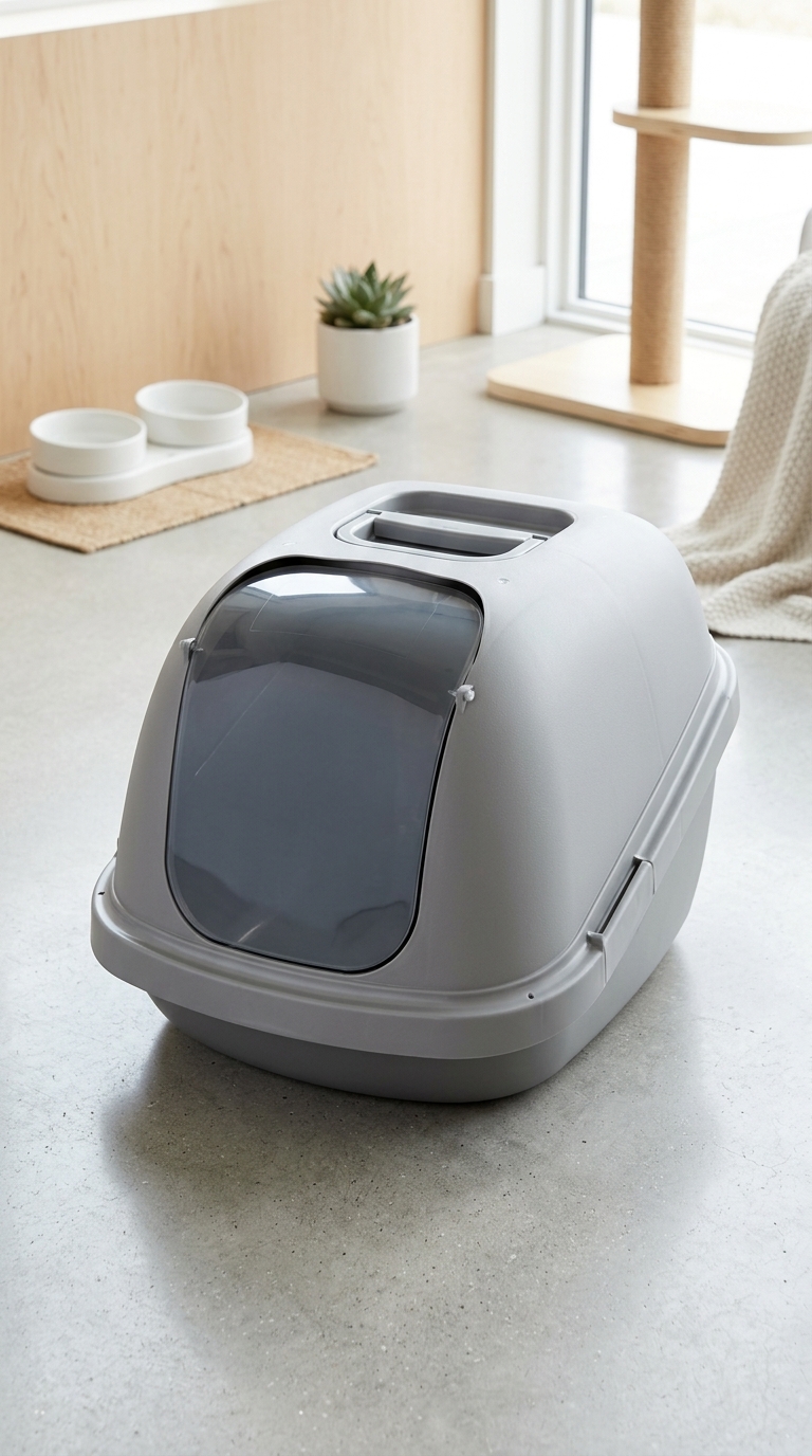 Hooded Litter Tray - For Cats & Kittens